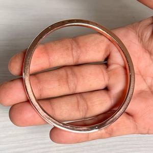 กำไลข้อมือทองแดงแท้ ลวดพันทำมือ กำไลแฟชั่นแบบหนา ปรับขนาดได้ กำไลคริสตัลแบบกำหนดเอง รูปทรงเรขาคณิต สำหรับผู้หญิง - Product Image 2