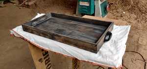 Bandeja de Servir de Madera Hecha a Mano y Pintada a Mano, Diseño Rectangular Estilo Americano, Madera Sólida Pulida, Platos No Tóxicos - Product Image 2