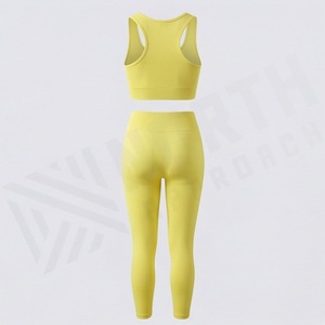 Conjuntos de Yoga sin Costuras para Mujer, Trajes Deportivos para Entrenamiento Físico, Diseño Personalizado, Ropa Deportiva de Dos Piezas de Spandex para Gimnasio - Product Image 2