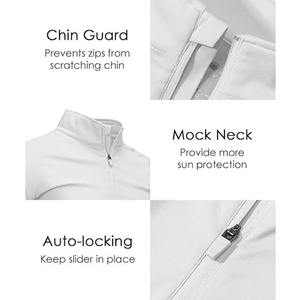 Premium Men's Winter Performance Quarter Zip Front Long Sleeve Pullover Shirt Lightweight <b>Moisture</b> Wicking Stretch Golf Training - Product Image 6