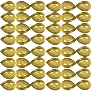 Juego de 3 Lámparas de Aceite Decorativas de Latón y Cristal con Diseño Tallado en Cristal y Tapa Tallada en Forma de Estrella para Pooja, Aarti y Regalos - Product Image 4