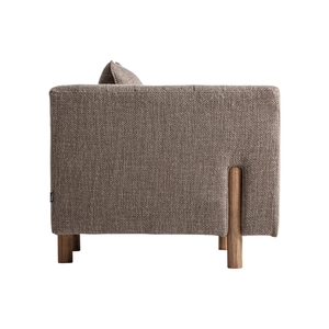 Sillón de Salón Premium para Interiores, Silla de Teca Sólida Tapizada, Asiento Profundo, Respaldo Acolchado, Cojín Suave, Muebles para Sala de Estar - Product Image 4