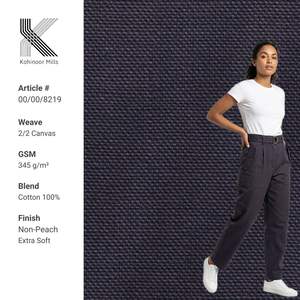 Tela de Lona 100% Algodón Resistente, 345 g/m², Teñido Ecológico, Material Duradero para Ropa de Trabajo, Pantalones Cargo y Chaquetas, Fabricante OEM al por Mayor - Product Image 1