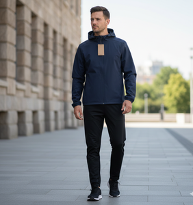 Chaqueta Deportiva Impermeable y Cortavientos Personalizada con Cordón Ajustable, Informal, para Exteriores, Talla Grande, Transpirable, para Entrenamiento Deportivo de Invierno - Product Image 5