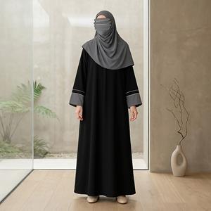 OEM Naqab or Niqab for Muslim Hooded Muslim Women Hijab Abaya Khimar Gown Islamic Niqab <b>Kaftan</b> Dress Set - Product Image 1