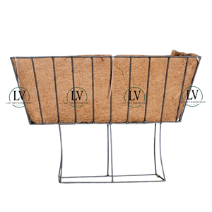 Maceta Rectangular de Fibra de Coco con Soporte Metálico, Maceta Rústica con Revestimiento de Fibra de Coco para Decoración Navideña y Festiva, Procedente de Vietnam - Product Image 3
