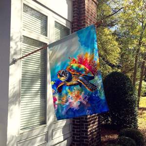 ธงตกแต่งเสาระเบียงหลากสีขนาดใหญ่หลากสีสำหรับประดับสนามหญ้าธงบ้านเต่าทะเลแบบแขวนติดผนัง - Product Image 2