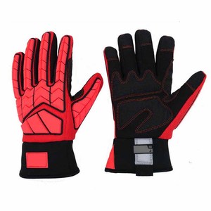Gants de sécurité résistants aux chocs, en cuir synthétique, doublure en polaire, orange, TPR, pour mécaniciens, usage industriel - Product Image 3