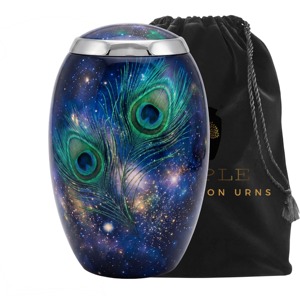 Urne funéraire Galaxy Feather pour cendres humaines, grande taille adulte, décorative, capacité de 220 pouces cubes, style américain et européen - Product Image 2