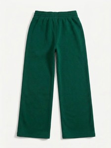 Pantalones de chándal casuales de pierna ancha de forro polar suave y transpirable con cintura elástica para mujer, de ajuste holgado, estilo urbano y a la moda. - Product Image 5