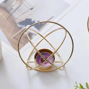 Golden Orb <b>Tea</b> <b>Light</b> <b>Holder</b> Brass Metal Candle <b>Holder</b> Home Decoration Heat Resistant - Product Image 6