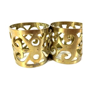 Geometric Metal Napkin Rings Hollow Design Modern <b>Table</b> Decoration Wedding Accessory Durable Finish 4.5cm Width Napkin Ring - Product Image 6