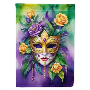Masque de Mardi Gras multicolore Drapeau de jardin Artistique Patio et Yard Bannière décorative de boîte aux lettres pour parterres de fleurs - Product Image 1