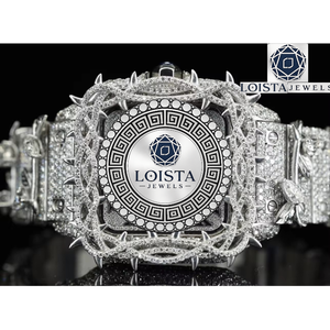 Montre de luxe de qualité supérieure sertie de diamants, idéale pour les cadeaux et les occasions spéciales, disponible à prix d'exportation depuis l'Inde. - Product Image 5