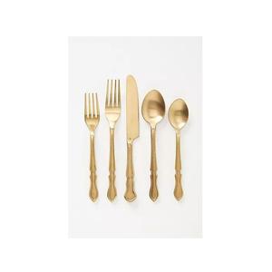 Juego de Cubiertos de Metal de Latón Pulido Dorado con Acabado Espejo, Mango Delgado, Lavable y Reutilizable, a Precio Mayorista - Product Image 5