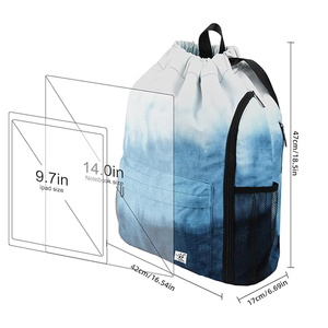 SHAGHAF SPORTS WEAR Custom Microfiber <b>Drawstring</b> Backpack for Men Women | <b>Waterproof</b> Sports Gym <b>Bag</b> 50-70L Capacity | - Product Image 6