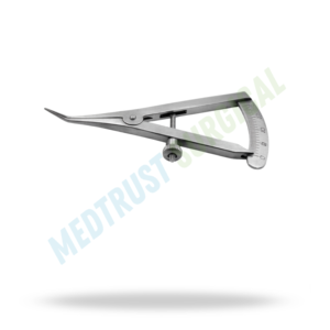 Calibre Castroviejo, instrument de mesure chirurgical, portée 20 mm, 7 cm, outil ophtalmique en acier inoxydable angulaire - Product Image 4