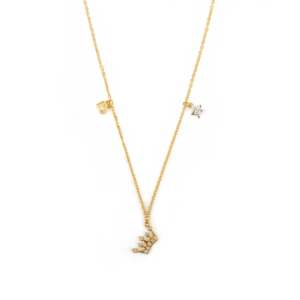 สร้อยคอทองคำขาว 14K ประดับเพชร VVS1 รูปมงกุฎ พร้อมใบรับรอง IGI สไตล์ฮิปฮอป - Product Image 3