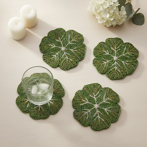 Wholesale Modern Natural Color Crystal Glass Bead Eco-Friendly Napkin Rings Coaster Wedding Banquets <b>Dinner</b> <b>Tables</b> <b>Mat</b> Pads - Product Image 6