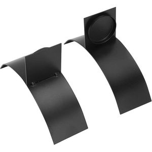 Kit de porte-bougie mural en fer 3D en forme d'arc avec lanternes et pots à bougies en verre et métal - Product Image 2