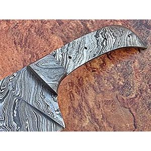 Couteau à lame vierge personnalisé fait main Jexmoo avec lame en acier Damas d'épaisseur 3,0 mm, étui en cuir - Cadeau pour chef - Product Image 6