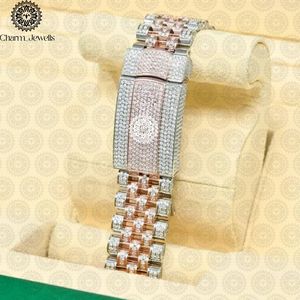 Montre-bracelet de luxe pour homme Charm Jewells en acier inoxydable, mouvement mécanique, cadran 40 mm, fermoir papillon 20 mm, étanche 10 bars - Product Image 3