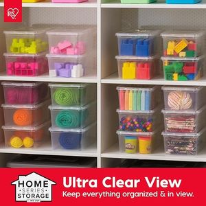 Set di 20 Contenitori Trasparenti da 6 Quarti con Coperchi, Scatole Impilabili per Scarpe, Organizzatori per Armadio, Confezione di Contenitori per Stoccaggio - Product Image 2