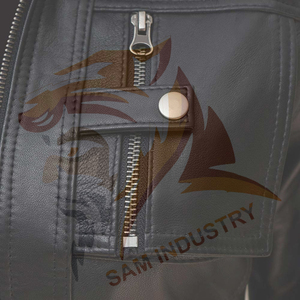 Chaqueta de Mujer de Piel de Oveja Genuina, Diseño Personalizado de Alta Calidad, Forro de Algodón, Chaqueta de Cuero para Mujer - Product Image 5