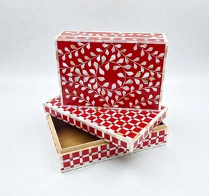 Direct factory MDF Boards Jewelry Box With MOP & Resin Inlay Magnetic Closure Fashionable Jewelry <b>Boxes</b> Home Decor At best Price - Product Image 4