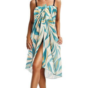 Pareo de Playa para Mujer, Sarong Ligero de Rayón Estampado, Traje de Baño, Logotipo Personalizado, Proveedor Mayorista OEM - Product Image 5