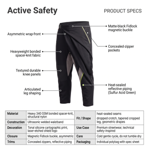 Men's Avant-Garde Fashion 340GSM <b>Spacer</b> Knit Origami Draped Streetwear Pants Custom OEM Asymmetric Sculptural Trouser - Product Image 5
