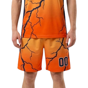 Ensemble d'uniformes de basketball à motif craquelé pour hommes, maillot sans manches à col rond et short ample assorti, nom et numéros d'équipe personnalisés - Product Image 6