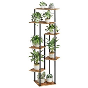 Walnut Wood Plant Display Stand with White Top - Wholesale Wooden <b>Planters</b> India - Product Image 6
