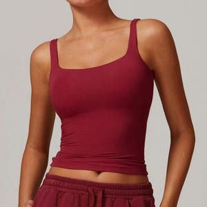 Débardeurs de sport pour femmes, doux, côtelés, col rond, 100% polyester, polaire, séchage rapide, respirants, toutes saisons - Product Image 4