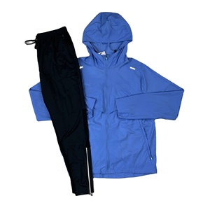 Conjunto de Chaqueta y Pantalones Cortos de Nailon de Dos Piezas Personalizado para Verano, Conjunto Deportivo Corto Cortavientos de Alta Calidad para Hombre - Product Image 5