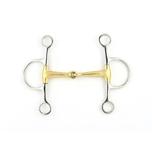 Bocado de Acero Inoxidable de Doble Articulación con Boca Lisa para Entrenamiento de Caballos, Equipo Veterinario Ecuestre - Product Image 3