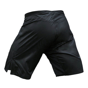 Men's Black MMA Training Shorts with Gold Mesh Side <b>Panels</b> and Professional Performance Fit - Product Image 4