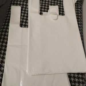 Sacs de courses personnalisés en plastique PE, sacs fourre-tout transparents pour l'épicerie, emballages recyclables pour supermarchés et produits frais - Product Image 5