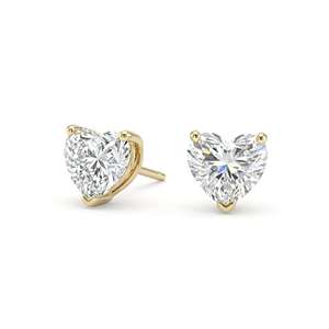 Ensemble de boucles d'oreilles en diamant taille cœur de 2,0 carats cultivé en laboratoire, certifié IGI, clarté VVS, or blanc 14 carats, sertissage à griffes, cadeau de fête - Product Image 4