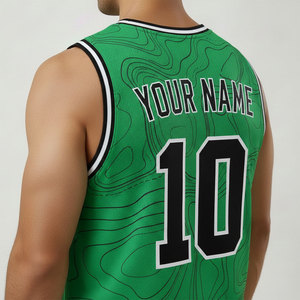 Camiseta de Baloncesto Estampada Unisex de Talla Grande, Secado Rápido, Absorbe la Humedad, Protección UV, Transpirable, Ajuste Atlético de Poliéster - Product Image 5