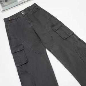 MEESAM LEATHER HOSIERY Unisex 100% Cotton Quick Dry High Waist Heavyweight Vintage Regular Fit Straight Denim <b>Jeans</b> Embossed - Product Image 1