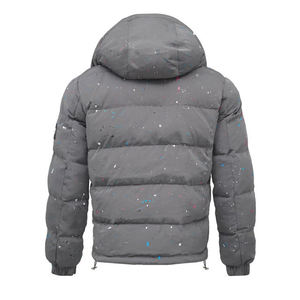 Designer Brand Winter <b>Men's</b> Soft Shell Puffer <b>Jacket</b> with Turtleneck Collar Breathable Outdoor Cotton Lined - Product Image 3