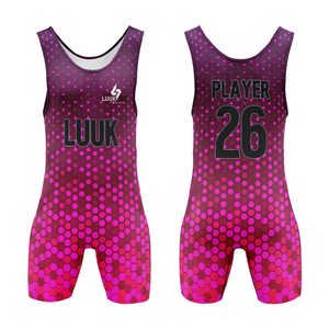 Personalized Men's Team <b>Wrestling</b> <b>Singlet</b> 100% Polyester Durable Lightweight Four Way Stretch Breathable Quick Dry <b>Singlets</b> - Product Image 1