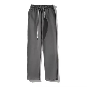 Custom Eco-Friendly Quick Dry Heavyweight Track Cargo Jogger Tapered Wide Legs Men's Sweatpants Drawstring Closure Fleece Warm - Product Image 1