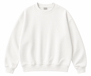 เสื้อสเวตเชิ้ตคอกลมหนานุ่ม 300 GSM สำหรับผู้ชาย ทรงบ็อกซี่โอเวอร์ไซส์ สไตล์สตรีทแวร์สุดหรู ผ้าคอตตอน Meeroos แบบเรียบๆ สำหรับงานสั่งทำ - Product Image 1