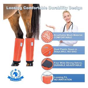 Mejores botas de malla transpirables para caballos, vendas protectoras antideslizantes para patas y pezuñas, para aliviar la fatiga muscular. - Product Image 5