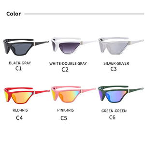 Nouvelles lunettes de soleil œil de chat grand format UV400 coupe-vent, colorées et tendance, style Y2K, pour homme et femme - Product Image 2