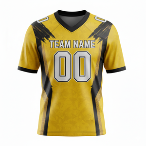 Camisetas de Fútbol Americano Personalizadas, Sublimadas, para Adultos, Unisex, Cuello en V, Manga Corta, Transpirables, de Malla, Secado Rápido, Antibacterianas - Product Image 6