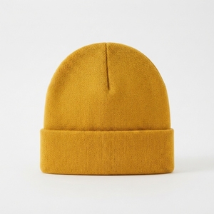 Bonnet en tricot camouflage personnalisé à faible MOQ, 100 % acrylique, unisexe, pour l'hiver, coloré, tendance, avec logo OEM - Product Image 4