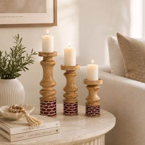 Decorative Wooden Candle Holder Elegant Handmade Design Suitable For Hotels Restaurants And Home Interiors - Product Image 6